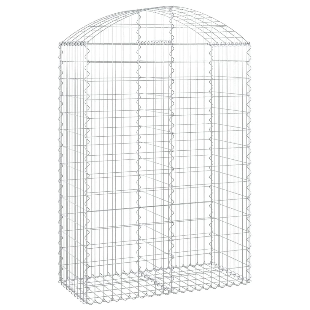 vidaXL Gabion with High Arch 100x50x140/160 cm Galvanized Iron