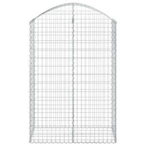 Gabione mit Hochbogen 100x50x140/160 cm Verzinktes Eisen