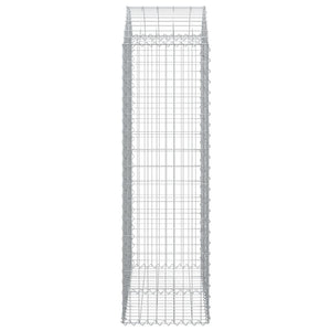 Gabione mit Hochbogen 100x50x160/180 cm Verzinktes Eisen