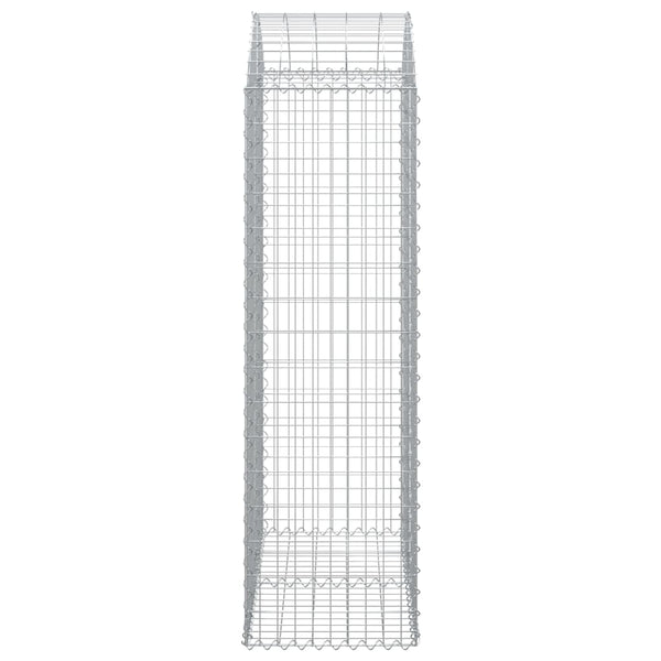 Gabione mit Hochbogen 100x50x160/180 cm Verzinktes Eisen