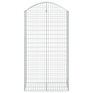 Gabione mit Hochbogen 100x50x180/200 cm Verzinktes Eisen