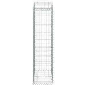 Gabione mit Hochbogen 100x50x180/200 cm Verzinktes Eisen