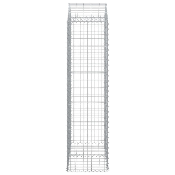 Gabione mit Hochbogen 100x50x180/200 cm Verzinktes Eisen