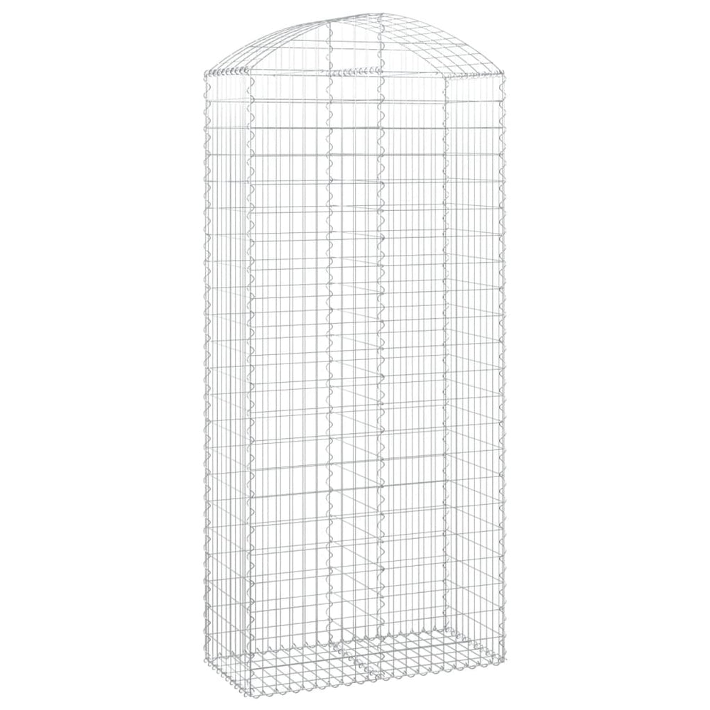 vidaXL Gabion Raised Arch 100x50x220/240 cm Galvanised Iron