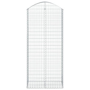 Gabione mit Hochbogen 100x50x220/240 cm Verzinktes Eisen