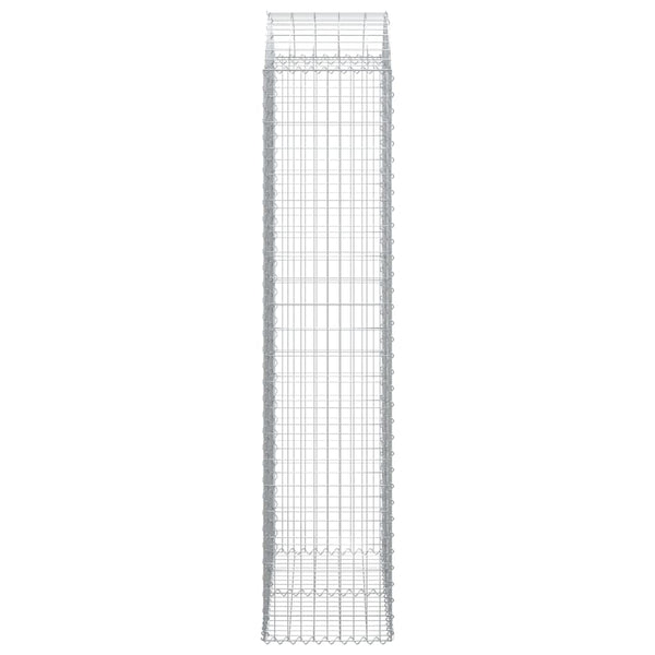 Gabione mit Hochbogen 100x50x220/240 cm Verzinktes Eisen