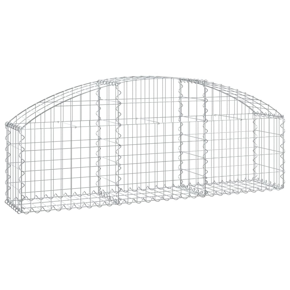 vidaXL Gabion with Arched Top 150x30x40/60 cm Galvanized Iron