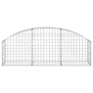 Gabione mit Hochbogen 150x30x40/60 cm Verzinktes Eisen