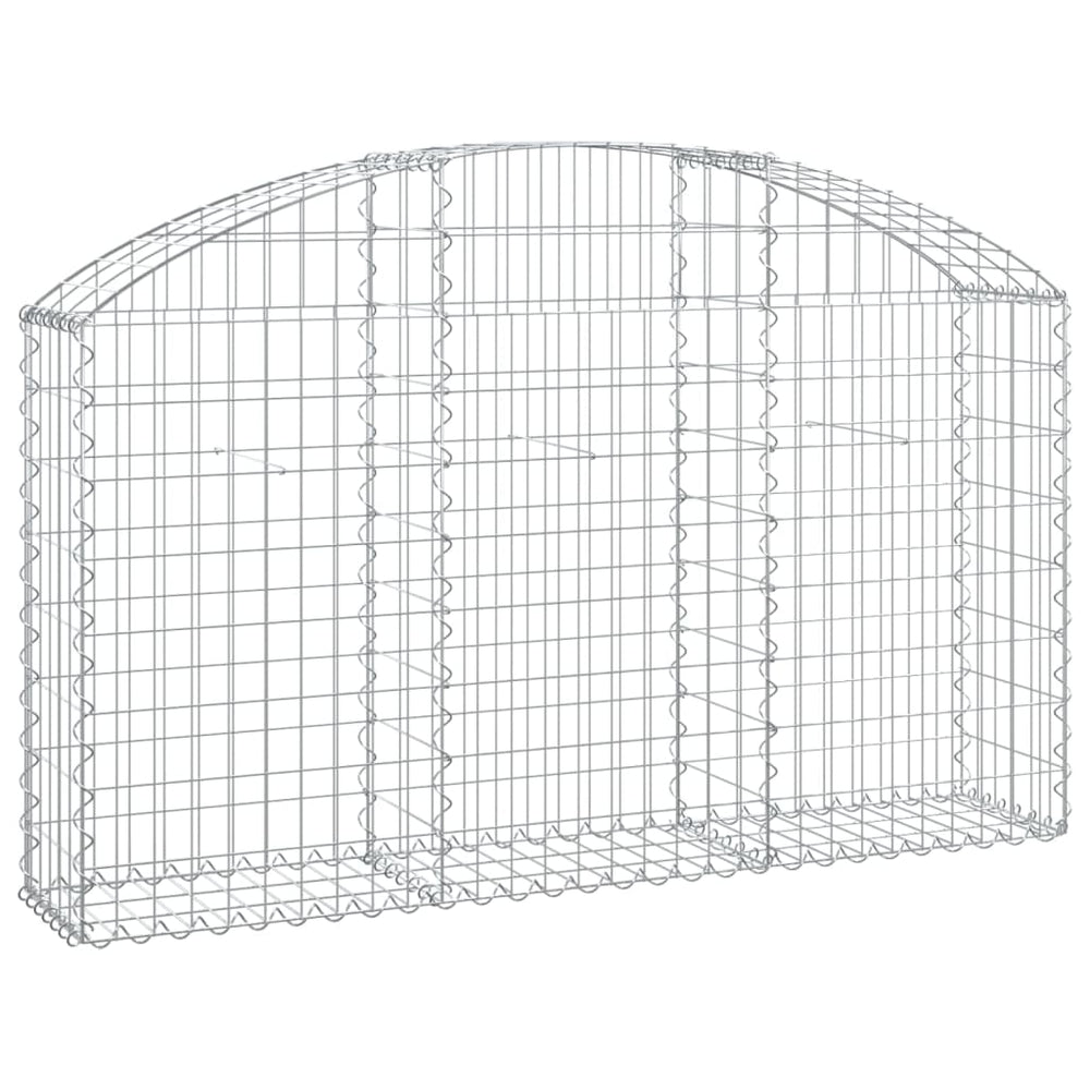 vidaXL Gabion with High Arch 150x30x80/100 cm Galvanised Iron