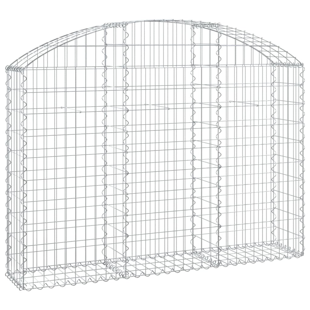 vidaXL Gabion with Arched Top 150x30x100/120 cm Galvanized Iron