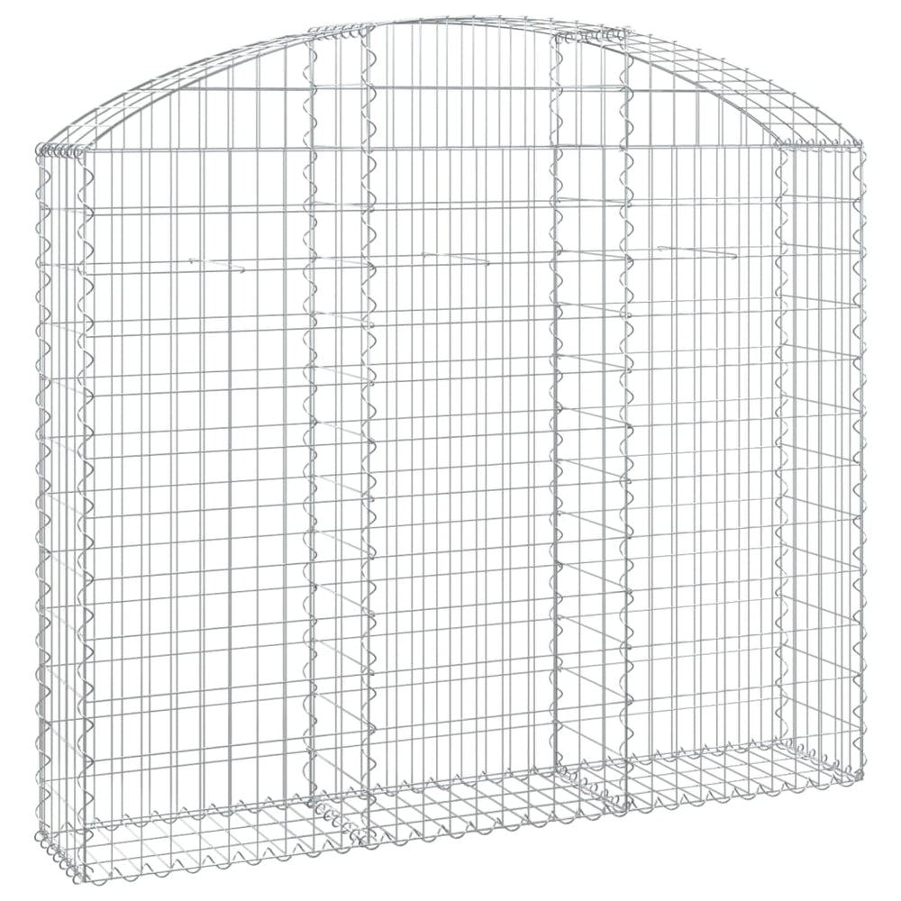 vidaXL Gabion Raised Arc 150x30x120/140 cm Galvanized Iron