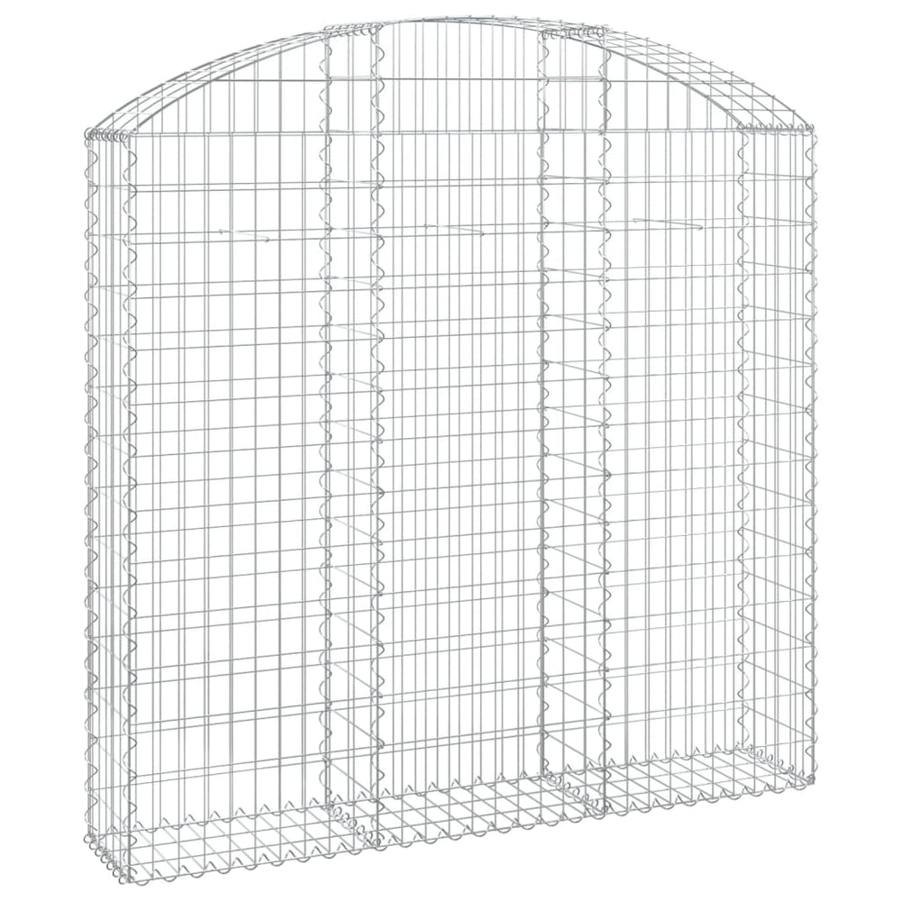 vidaXL Gabion with High Arch 150x30x140/160 cm Galvanized Iron