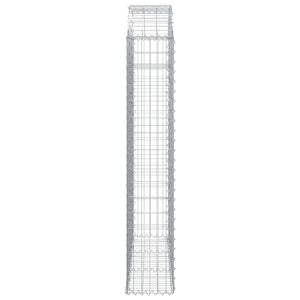 Gabione mit Hochbogen 150x30x160/180 cm Verzinktes Eisen