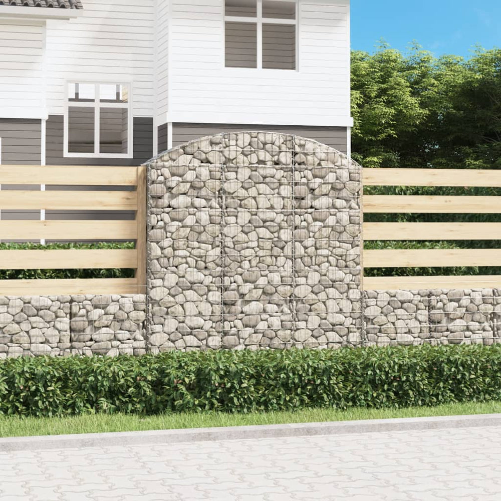 vidaXL Gabion with High Arch 150x30x160/180 cm Galvanized Iron