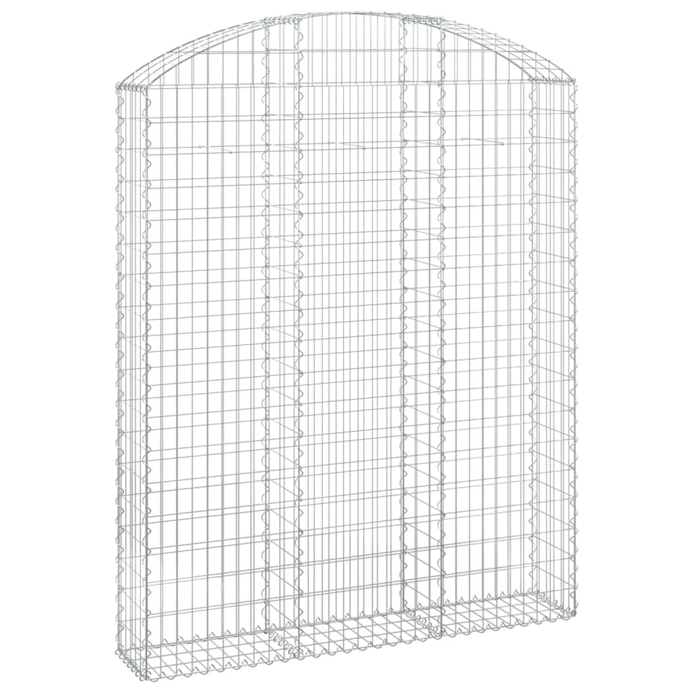 vidaXL Gabion with Arched Top 150x30x180/200 cm Galvanized Iron