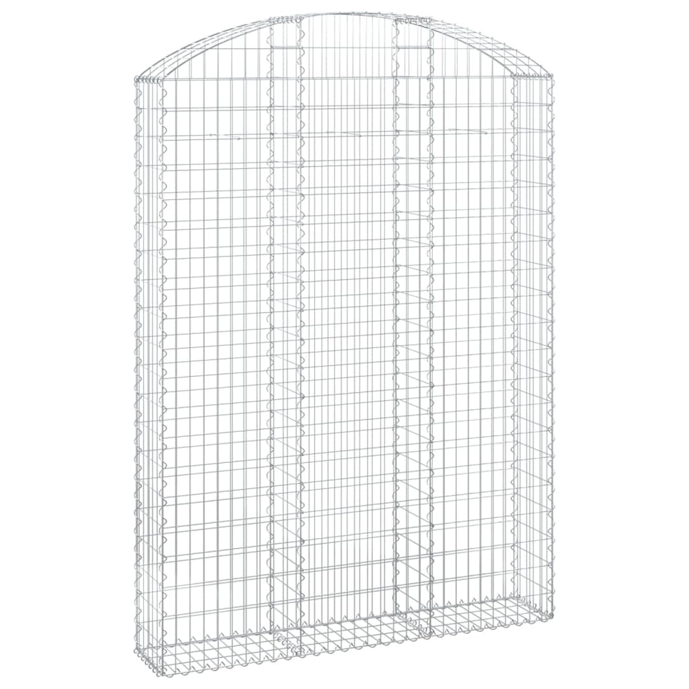 vidaXL Gabion Raised Archway 150x30x200/220 cm Galvanized Iron