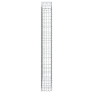 Gabione mit Hochbogen 150x30x220/240 cm Verzinktes Eisen