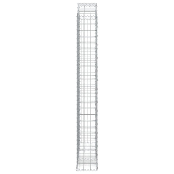 Gabione mit Hochbogen 150x30x220/240 cm Verzinktes Eisen