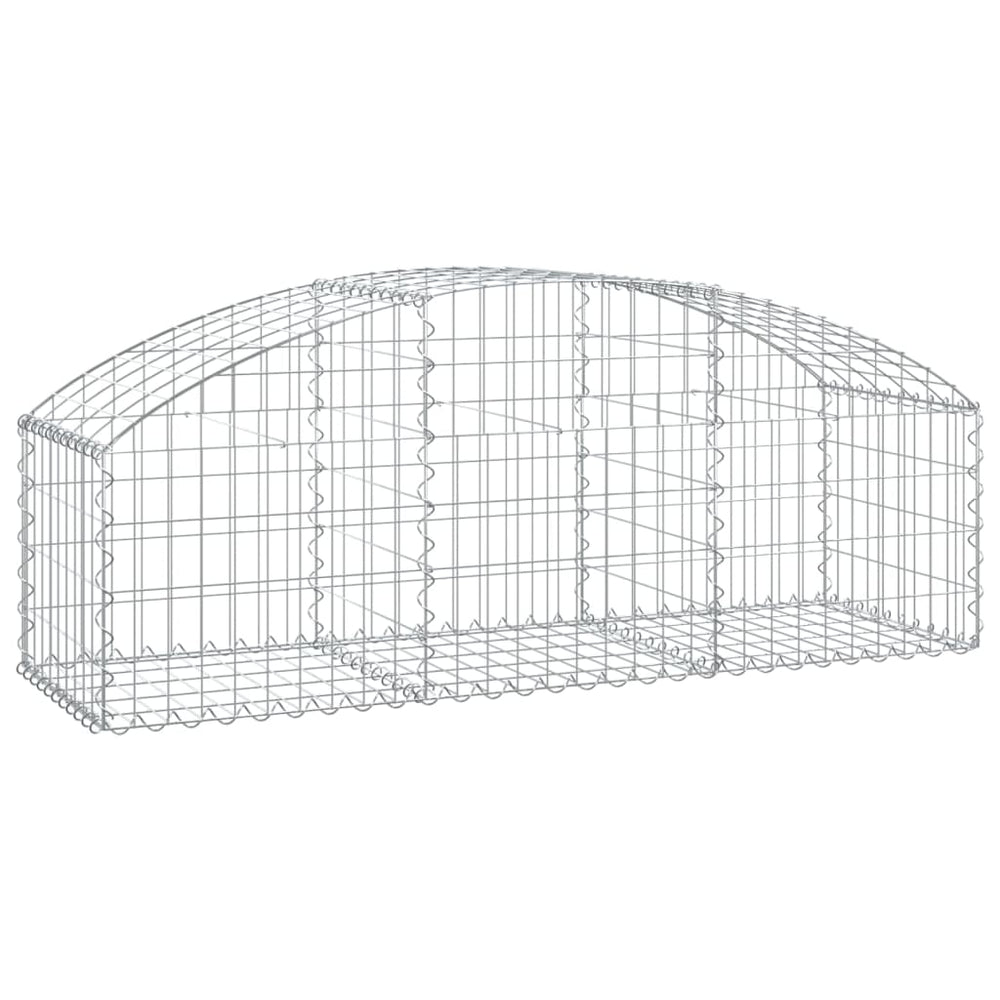vidaXL Gabion Raised Arch 150x50x40/60 cm Galvanized Iron
