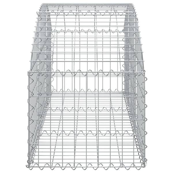 Gabione mit Hochbogen 150x50x40/60 cm Verzinktes Eisen