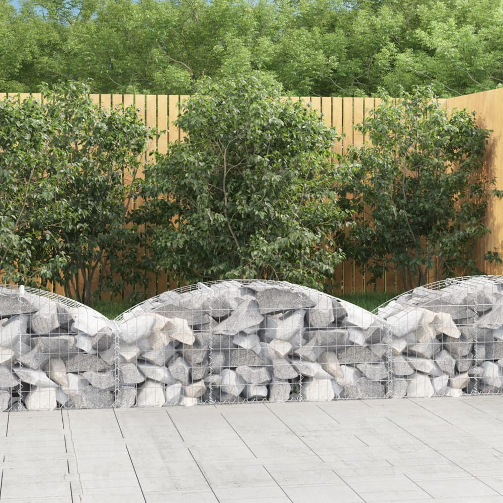 vidaXL Gabion Raised Arch 150x50x40/60 cm Galvanized Iron