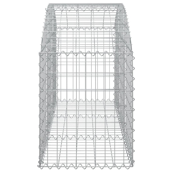 Gabione mit Hochbogen 150x50x60/80 cm Verzinktes Eisen