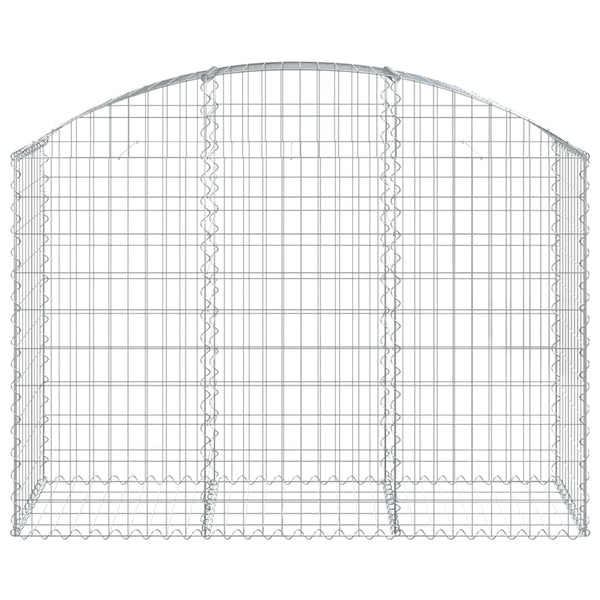 Gabione mit Hochbogen 150x50x100/120 cm Verzinktes Eisen
