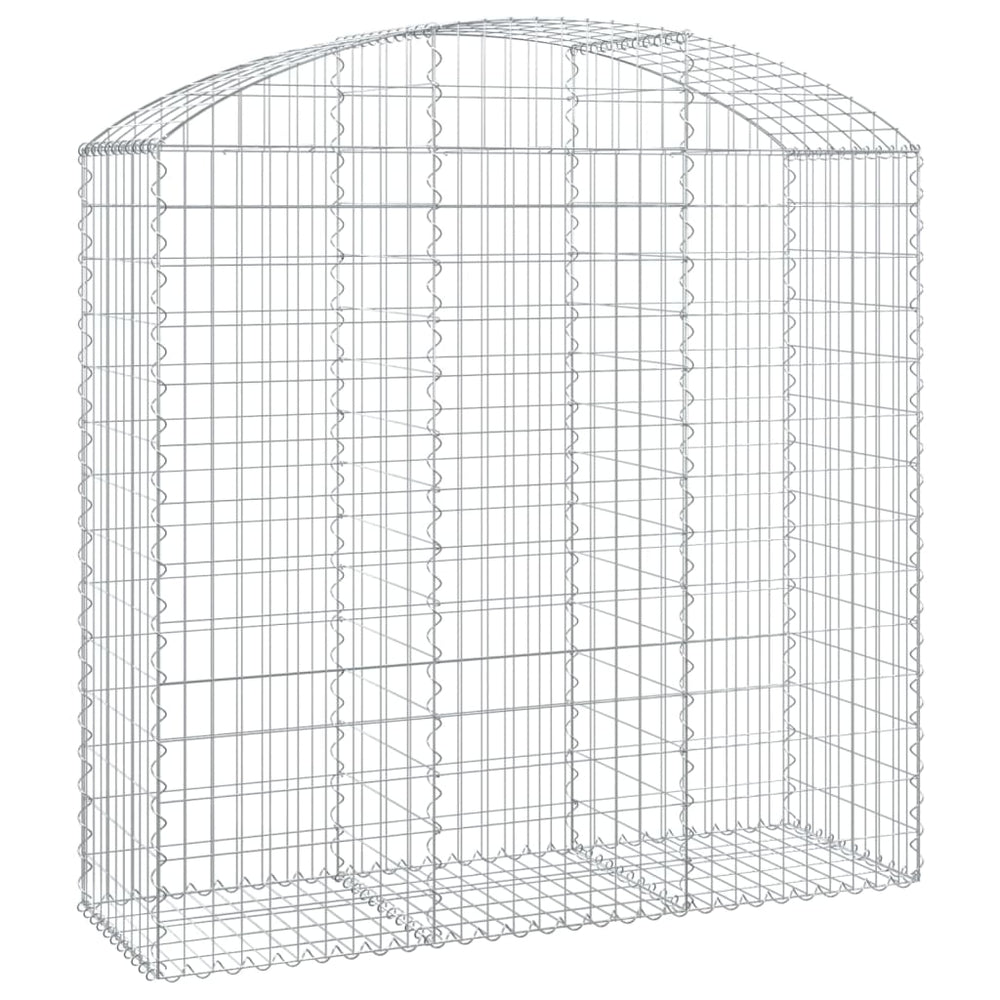 vidaXL Gabion with High Arch 150x50x140/160 cm Galvanized Iron