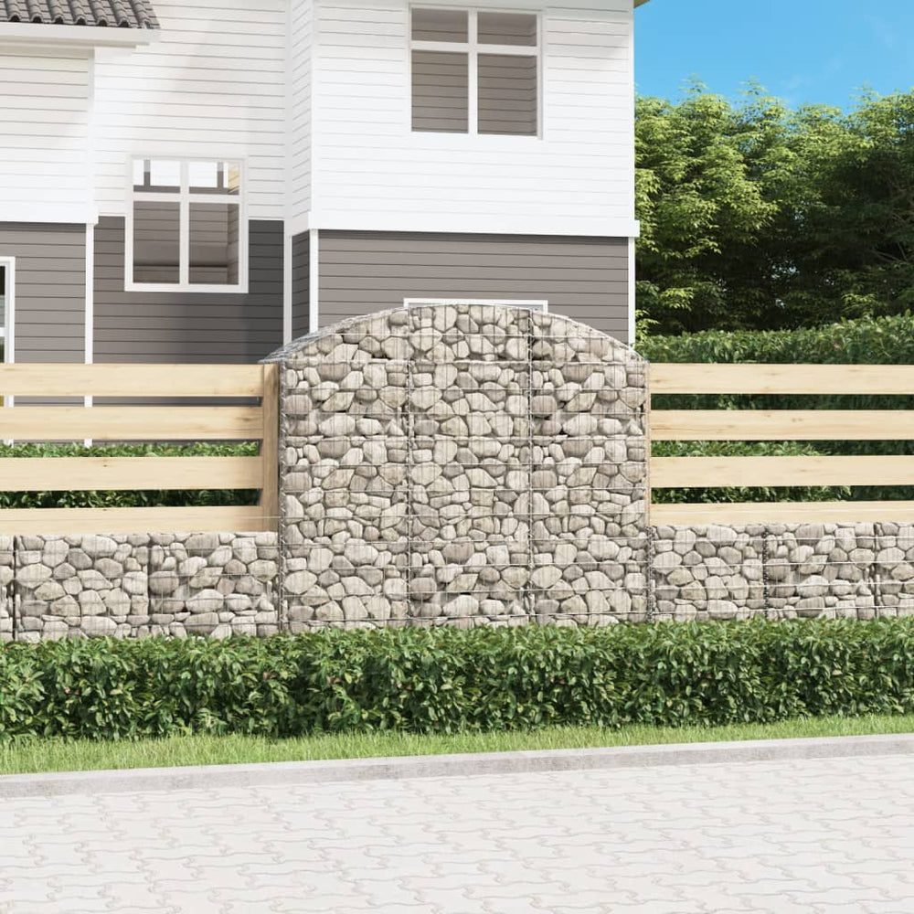 vidaXL Gabion with High Arch 150x50x140/160 cm Galvanized Iron