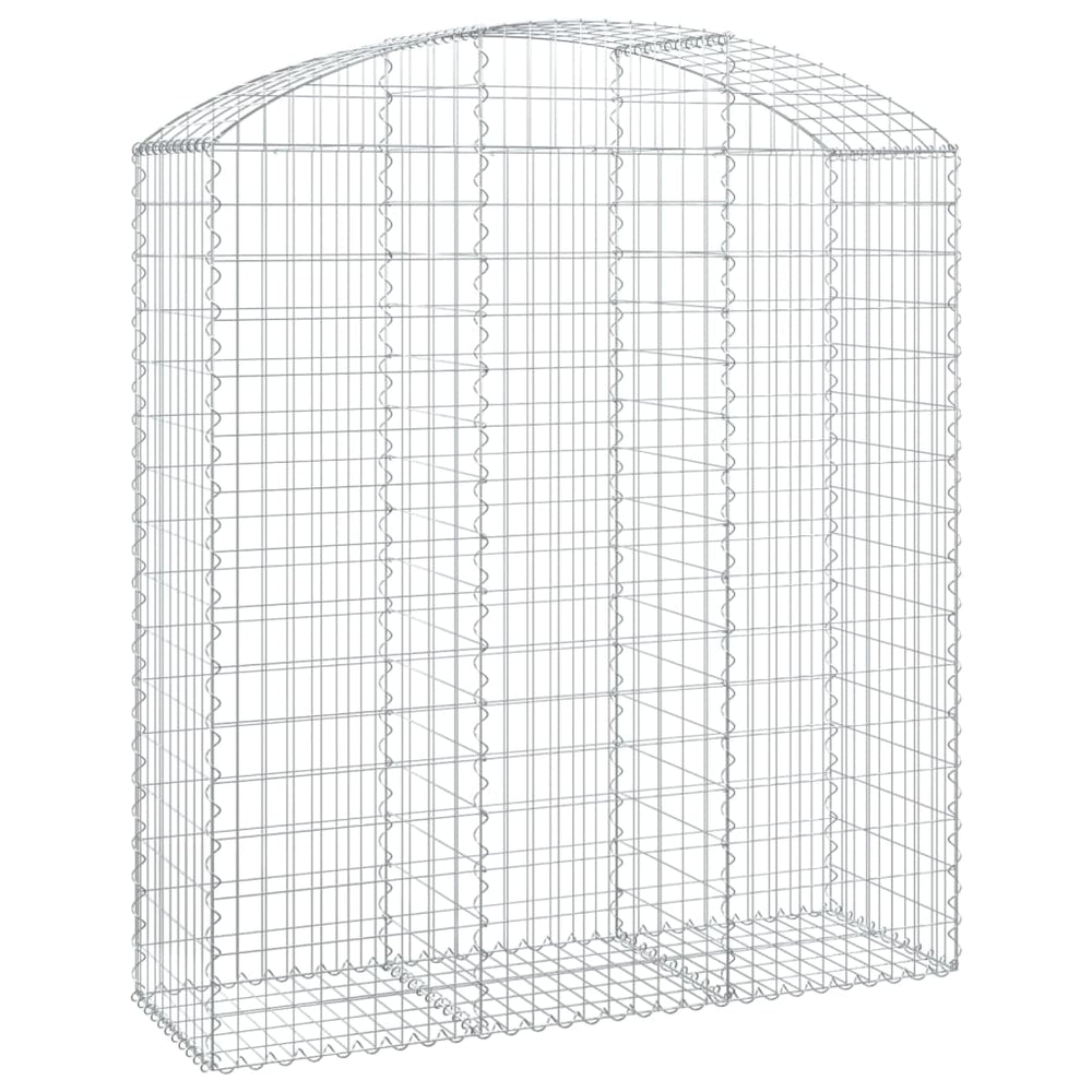 vidaXL Gabion with Arched Top 150x50x160/180 cm Galvanized Iron