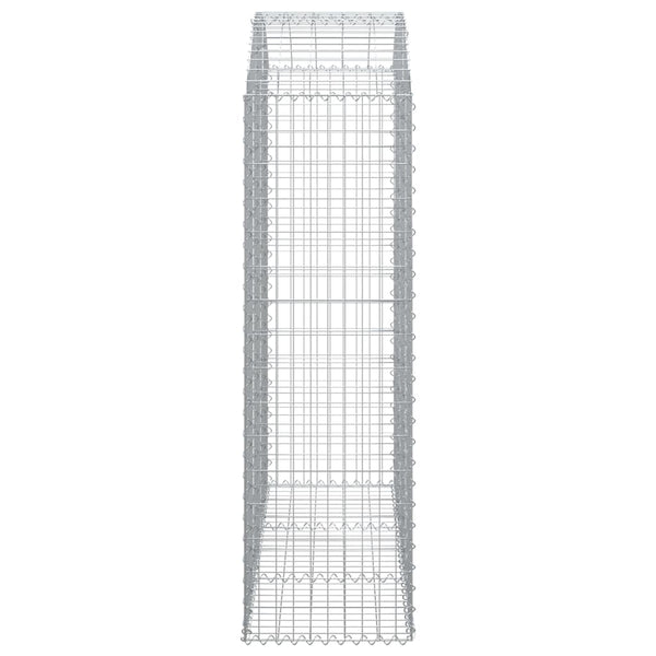 Gabione mit Hochbogen 150x50x160/180 cm Verzinktes Eisen