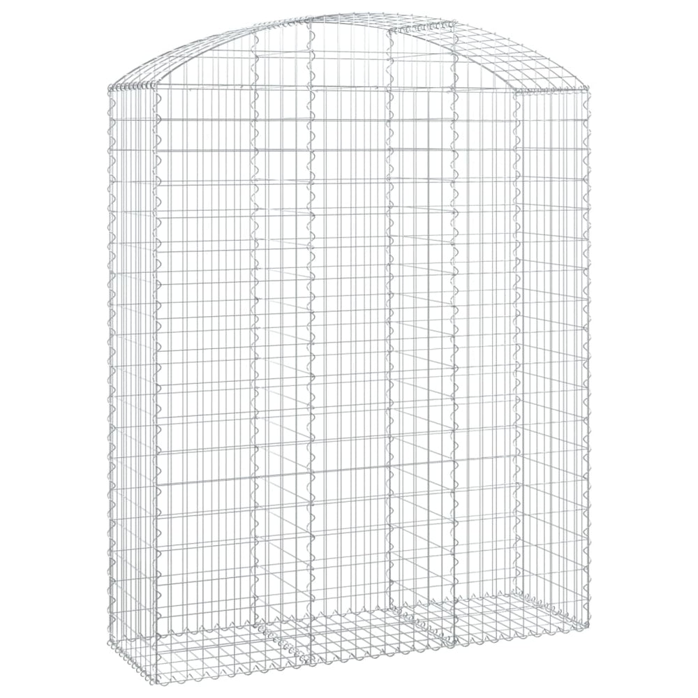 vidaXL Gabion with Raised Arch 150x50x180/200 cm Galvanized Iron