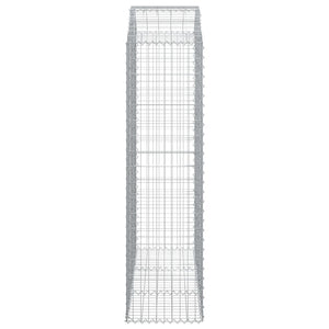 Gabione mit Hochbogen 150x50x180/200 cm Verzinktes Eisen