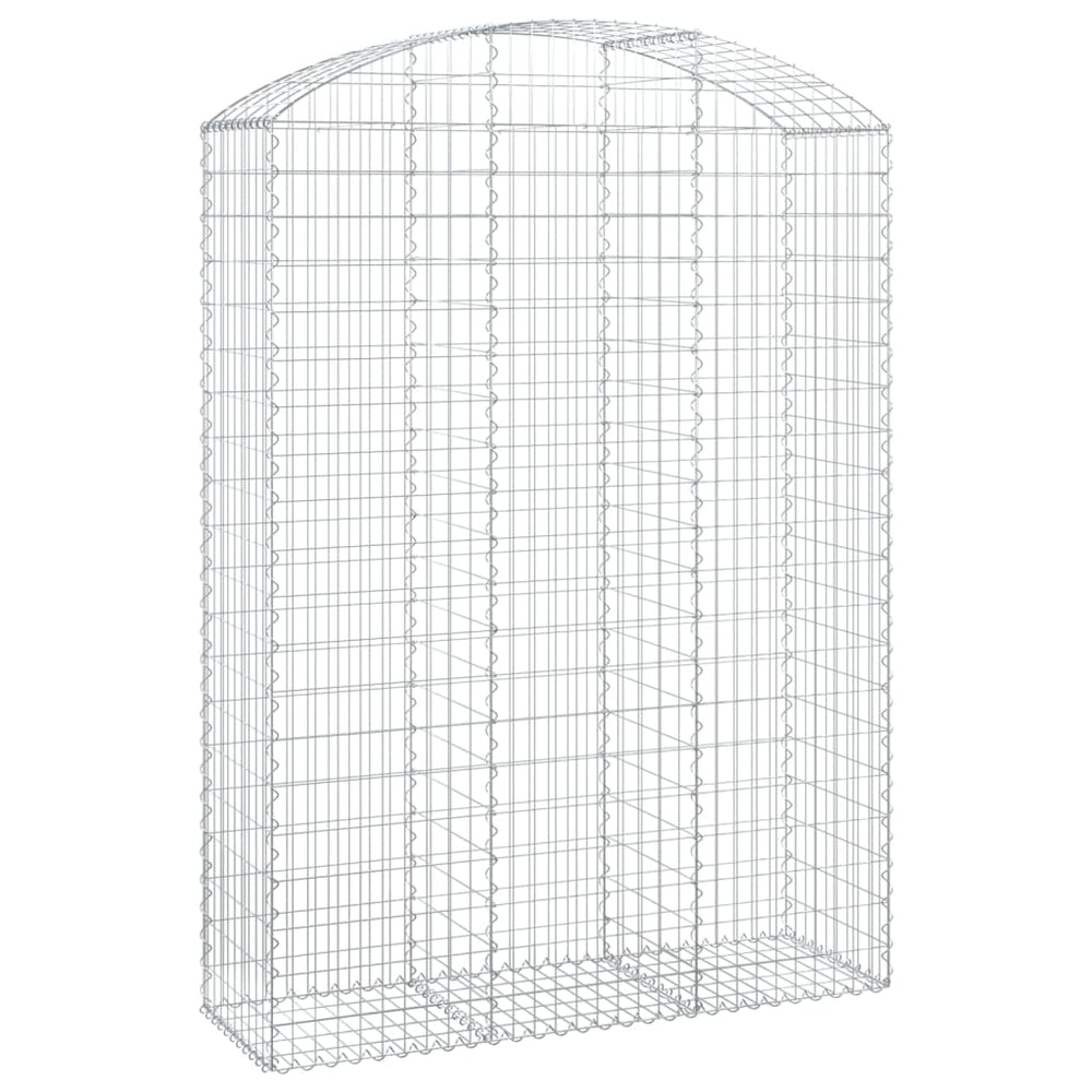 vidaXL Gabion with Arched Top 150x50x200/220 cm Galvanized Iron
