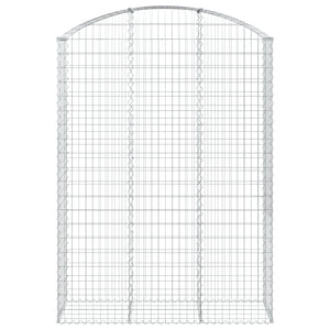 Gabione mit Hochbogen 150x50x200/220 cm Verzinktes Eisen