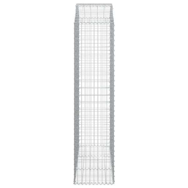 Gabione mit Hochbogen 150x50x200/220 cm Verzinktes Eisen