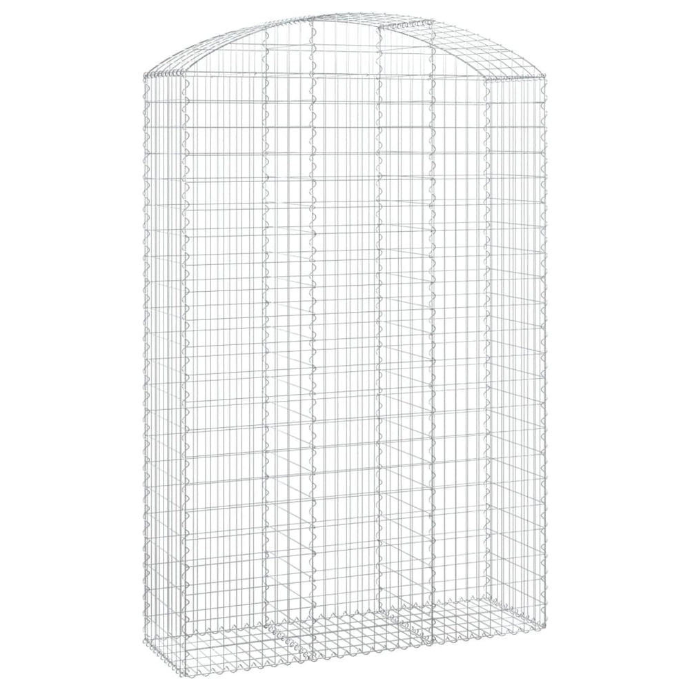 vidaXL Gabion with Arch 150x50x220/240 cm Galvanized Iron