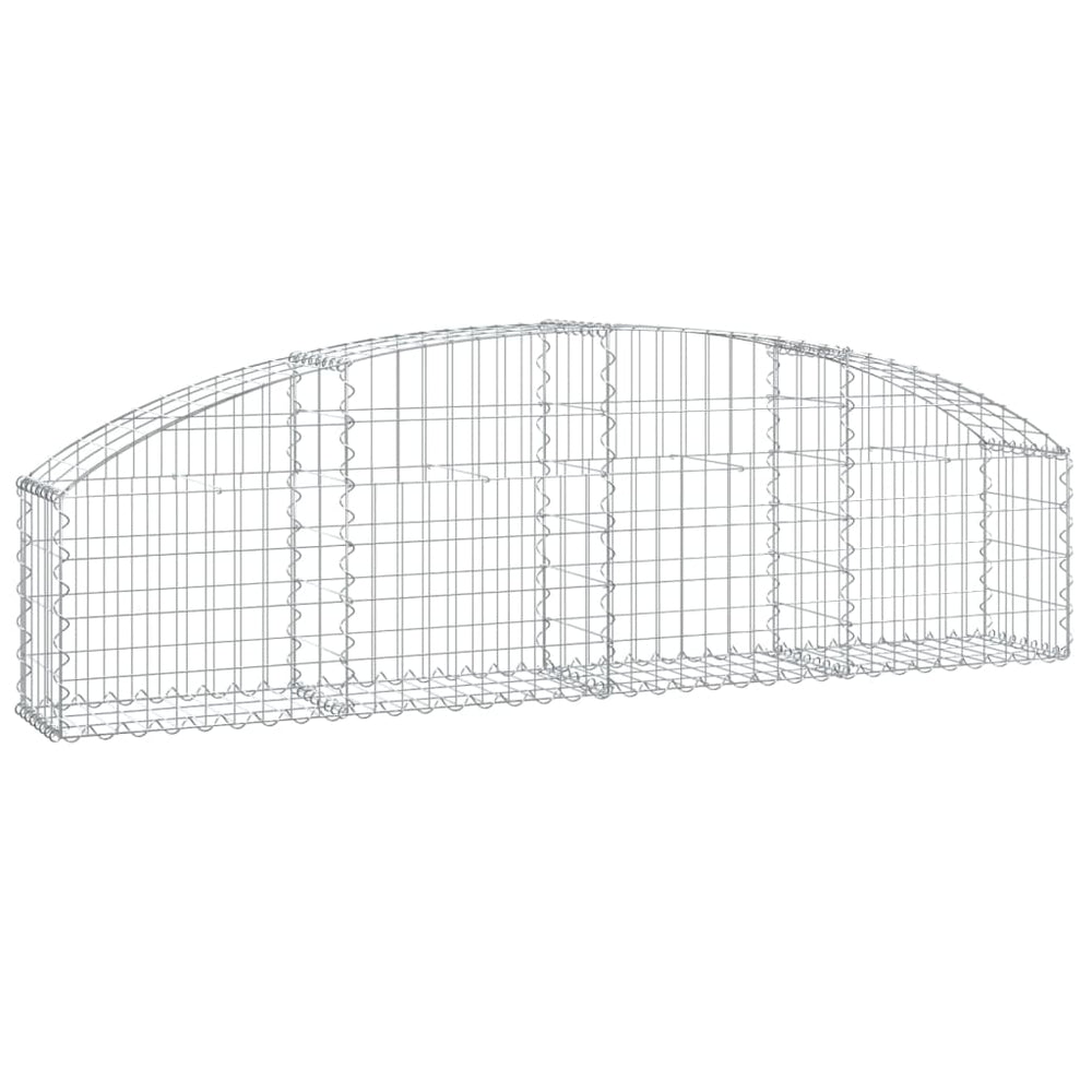 vidaXL Gabion with High Arch 200x30x40/60 cm Galvanized Iron