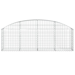 Gabione mit Hochbogen 200x30x60/80 cm Verzinktes Eisen