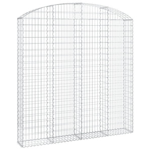 Gabione mit Hochbogen 200x30x200/220 cm Verzinktes Eisen