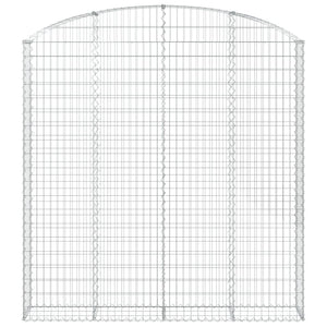 Gabione mit Hochbogen 200x30x200/220 cm Verzinktes Eisen