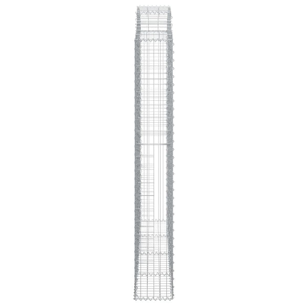 Gabione mit Hochbogen 200x30x200/220 cm Verzinktes Eisen