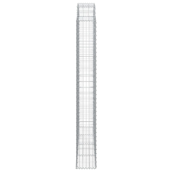 Gabione mit Hochbogen 200x30x220/240 cm Verzinktes Eisen