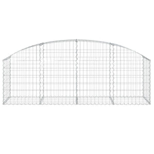 Gabione mit Hochbogen 200x50x60/80 cm Verzinktes Eisen