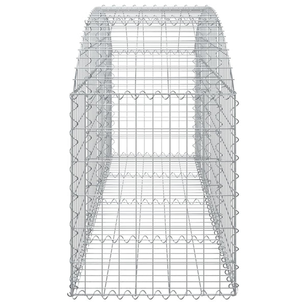 Gabione mit Hochbogen 200x50x60/80 cm Verzinktes Eisen
