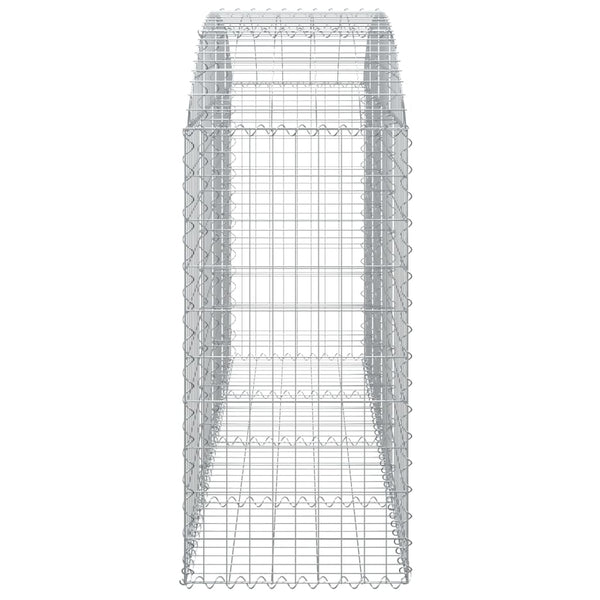 Gabione mit Hochbogen 200x50x100/120 cm Verzinktes Eisen