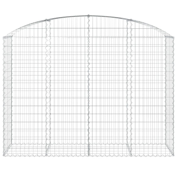 Gabione mit Hochbogen 200x50x140/160 cm Verzinktes Eisen