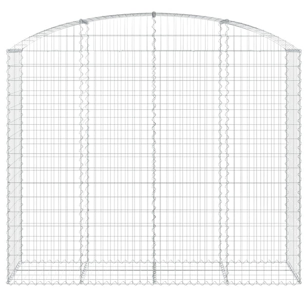 Gabione mit Hochbogen 200x50x160/180 cm Verzinktes Eisen