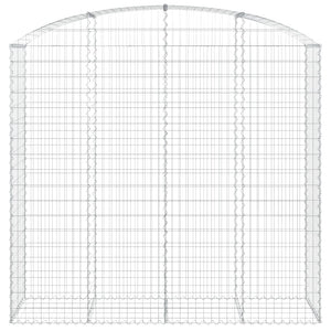Gabione mit Hochbogen 200x50x180/200 cm Verzinktes Eisen