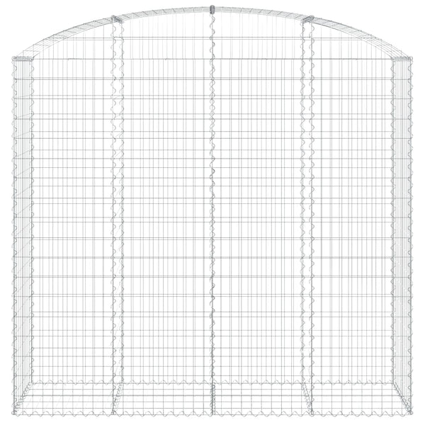 Gabione mit Hochbogen 200x50x180/200 cm Verzinktes Eisen